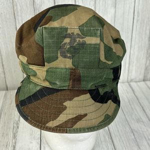 Military‎ Army Woodland Camouflage Utility Cap Hat Size Medium Camo Eagle